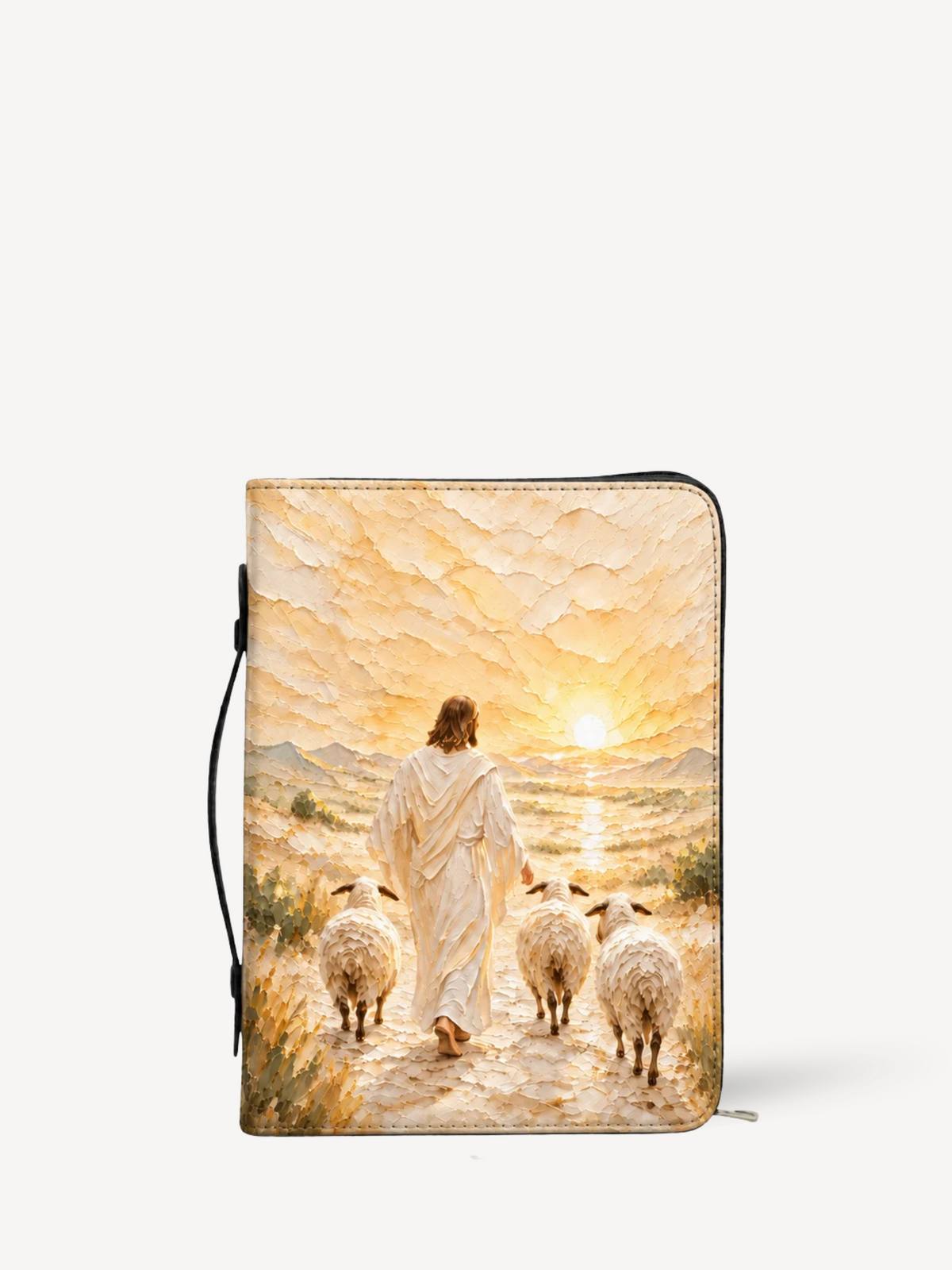 The Shepherds Promise Bible Cover - Leather Bible Cover, front view