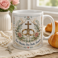 Threefold Cord Of Love Ceramic Mug - Christian Coffee Mug, front view