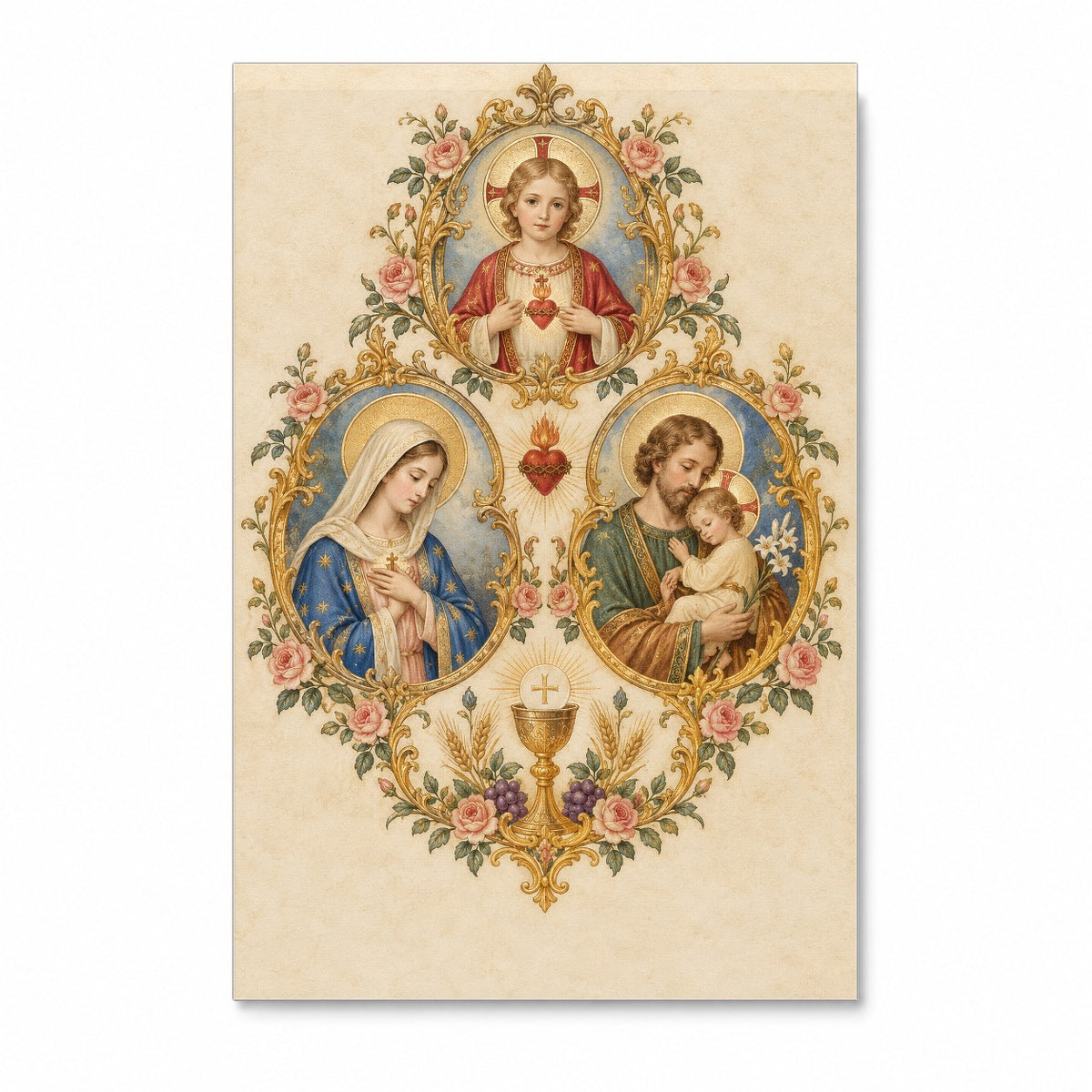 Tres Corda Canvas Wall Art - Catholic Wall Art, front view