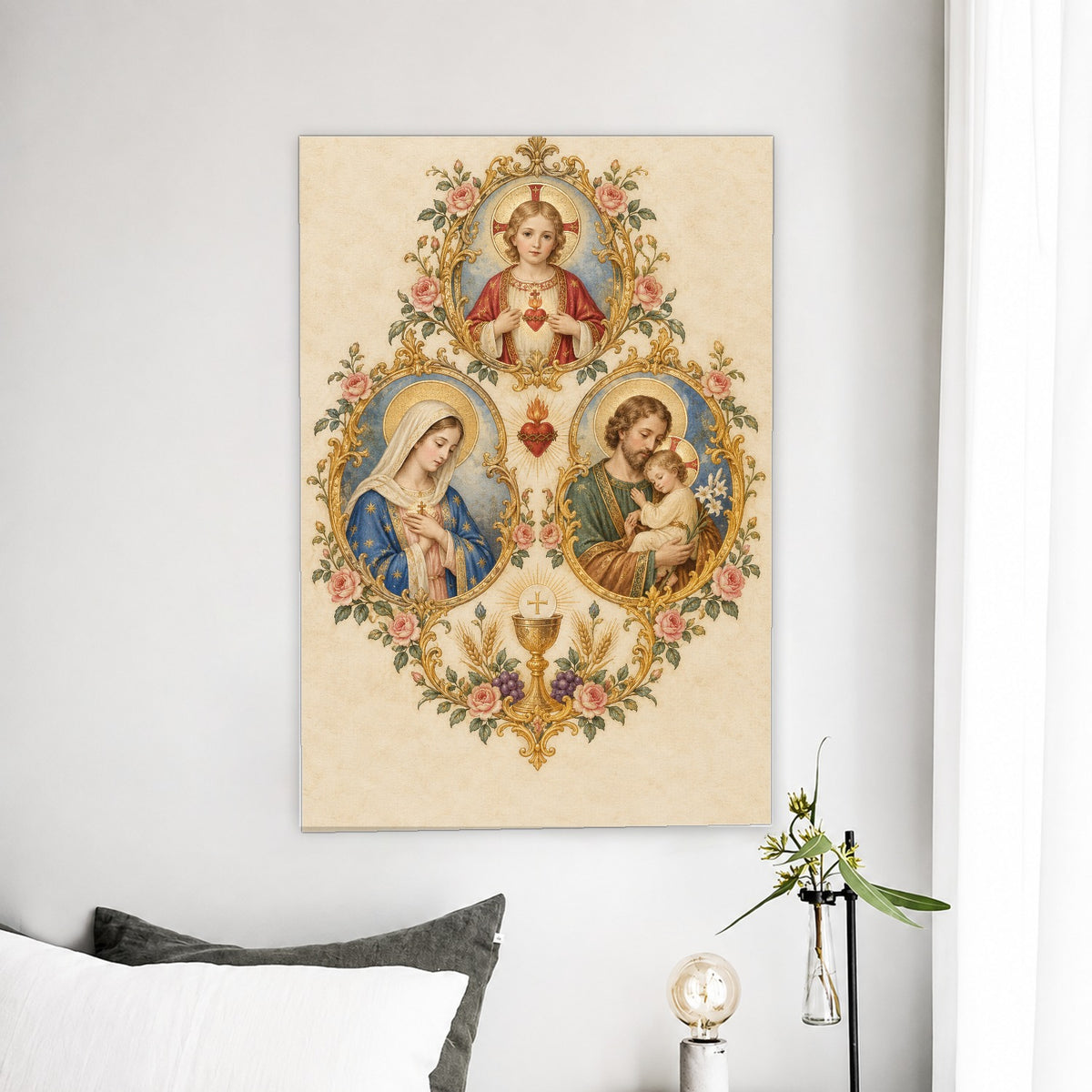 Tres Corda Canvas Wall Art - Catholic Wall Art, detail view