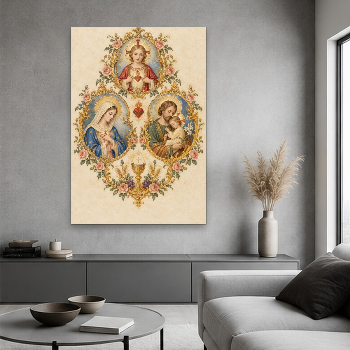 Tres Corda Canvas Wall Art - Catholic Wall Art, hanging display