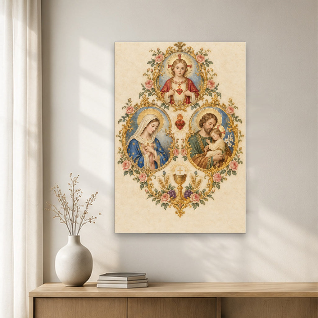Tres Corda Canvas Wall Art - Catholic Wall Art, gift presentation