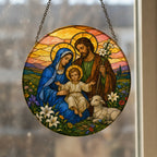 Tres Corda Glass Suncatcher - Catholic Suncatcher, styled in the home