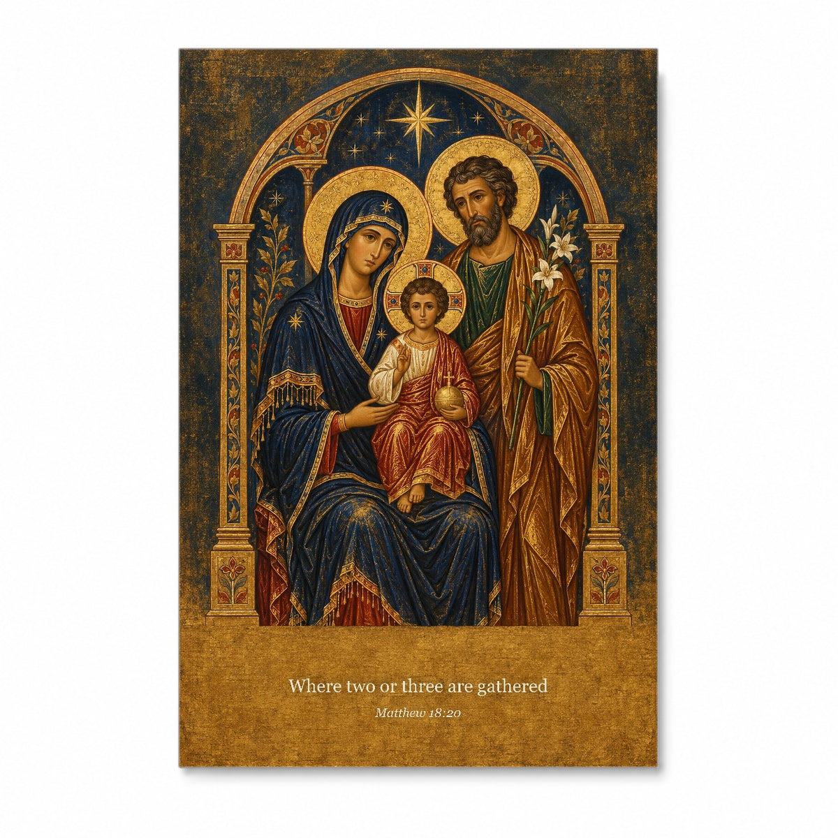 Tres Corda II Canvas Wall Art - Catholic Wall Art, front view