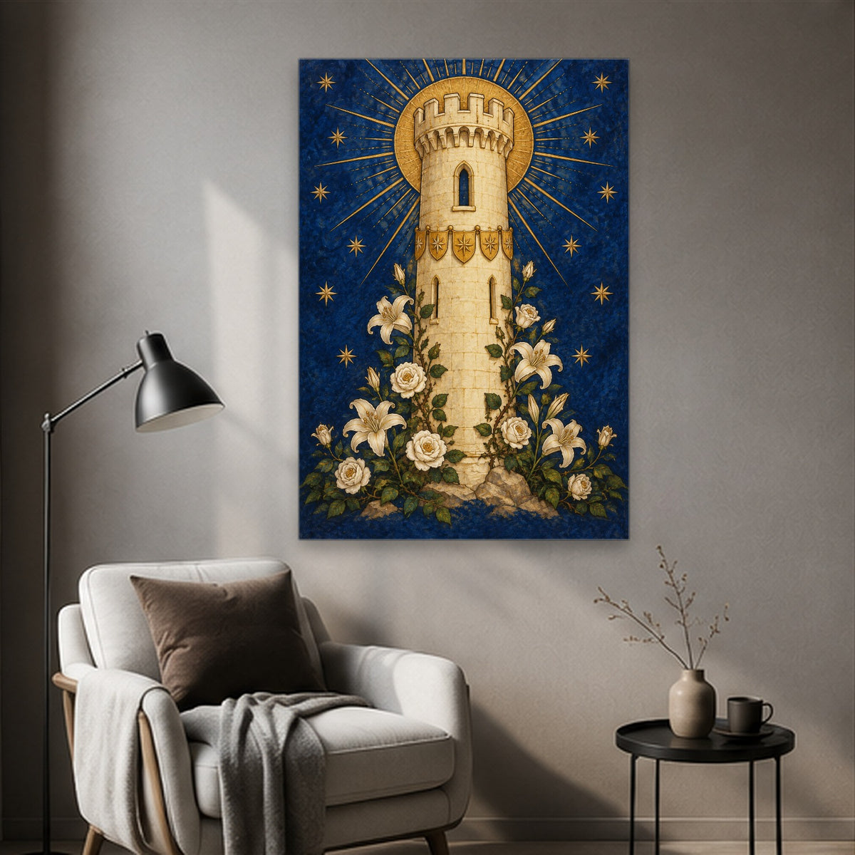 Turris Davidica Canvas Wall Art - Catholic Wall Art, styled in the home