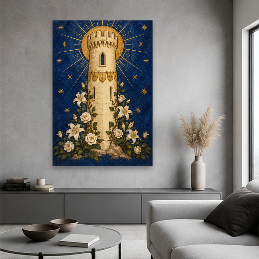 Turris Davidica Canvas Wall Art - Catholic Wall Art, hanging display