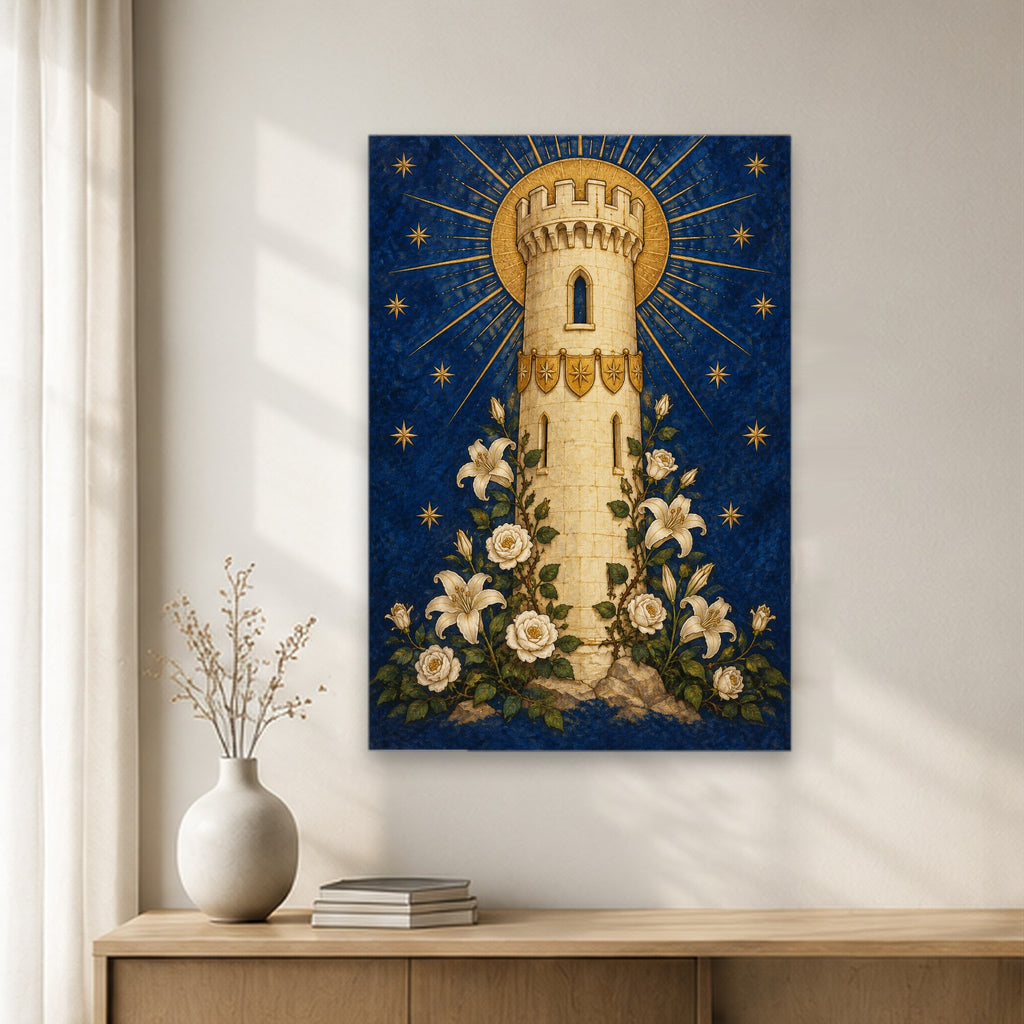 Turris Davidica Canvas Wall Art - Catholic Wall Art, gift presentation