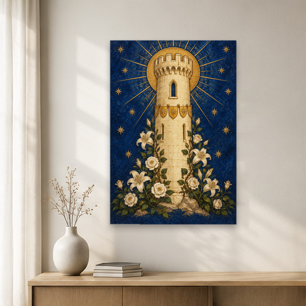 Turris Davidica Canvas Wall Art - Catholic Wall Art, gift presentation
