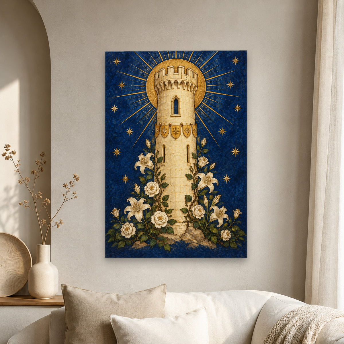 Turris Davidica Canvas Wall Art - Catholic Wall Art, scale reference