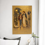 Under His Wings in Manuscript Canvas Wall Art - Catholic Wall Art, detail view