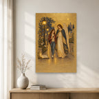 Under His Wings in Manuscript Canvas Wall Art - Catholic Wall Art, gift presentation