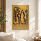 Under His Wings in Manuscript Canvas Wall Art - Catholic Wall Art, alternate angle