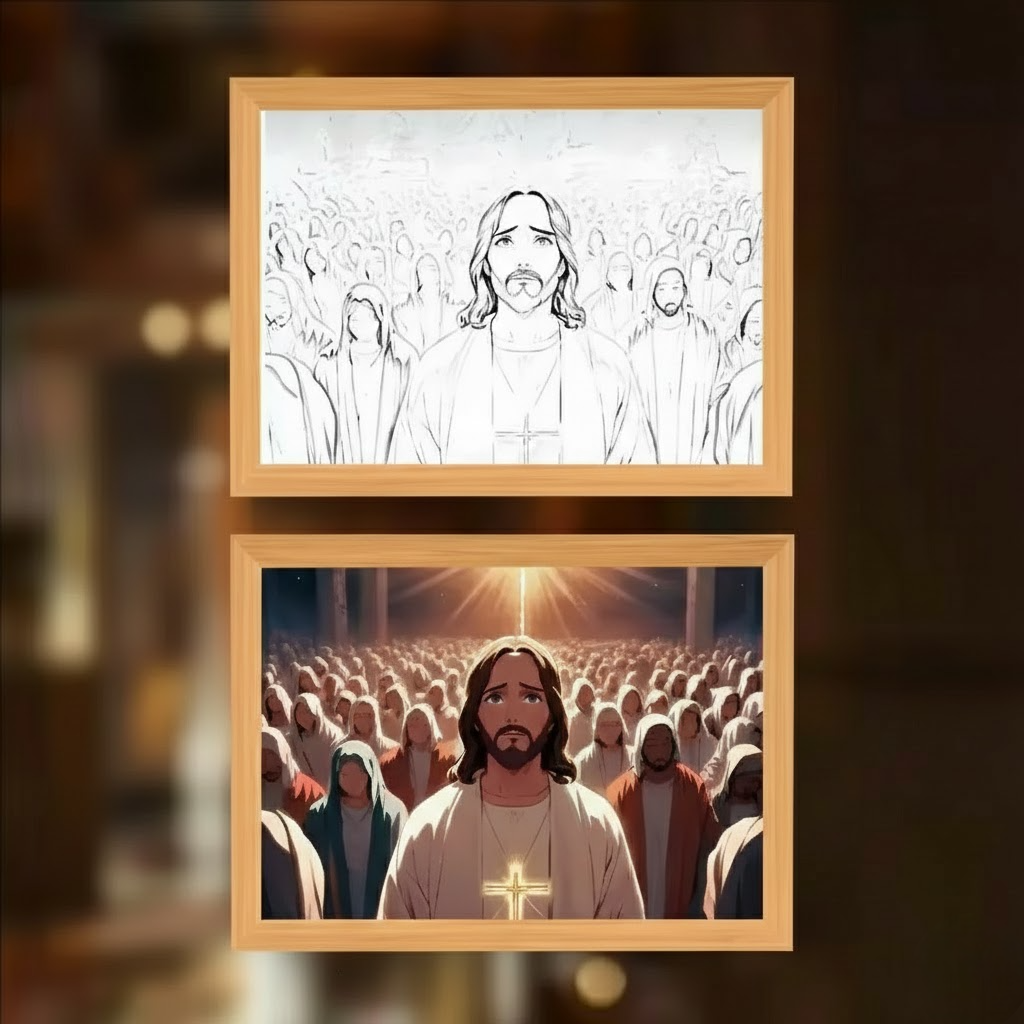 Light Among Us - Jesus Lamp Painting