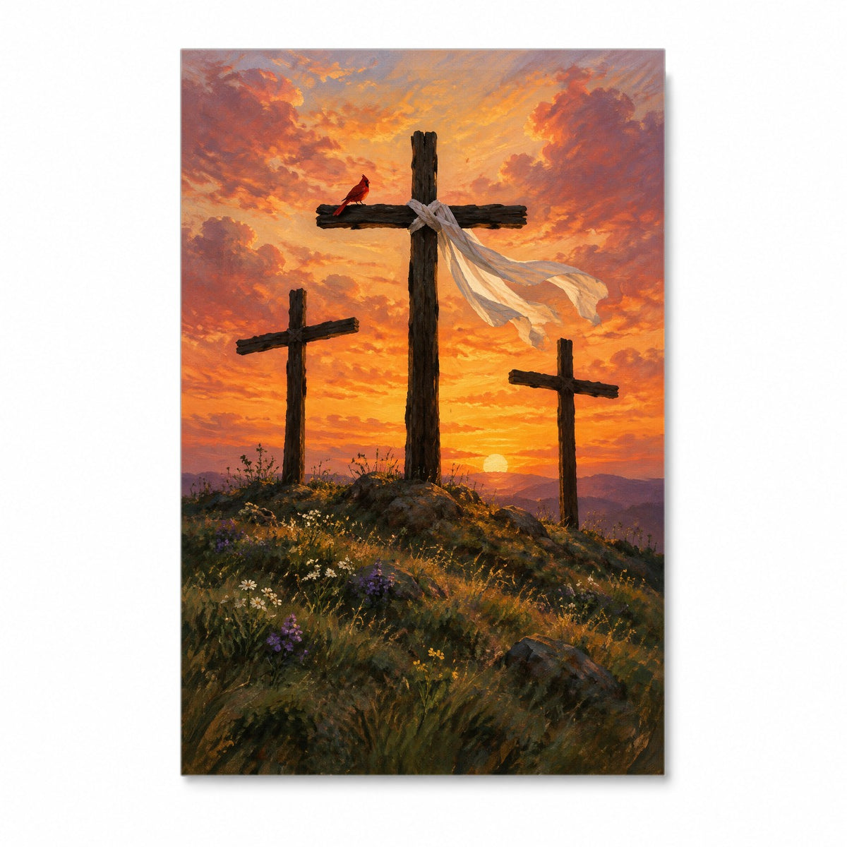 Vespera Calvariae Canvas Wall Art - Catholic Wall Art, front view
