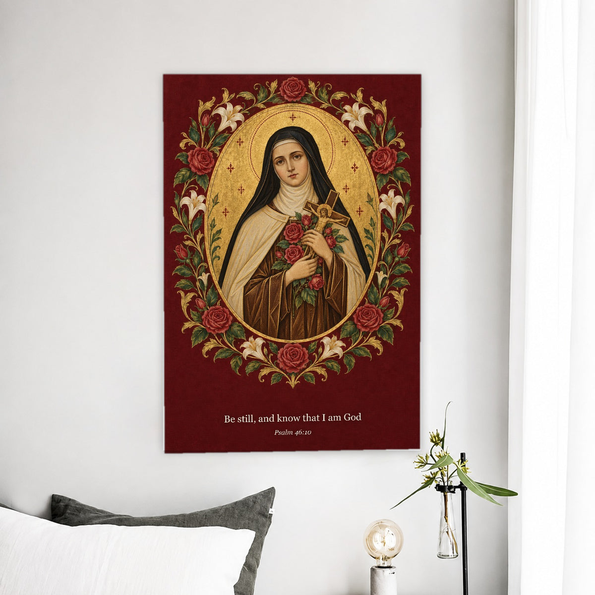 Via Sancta II Canvas Wall Art - Catholic Wall Art, detail view