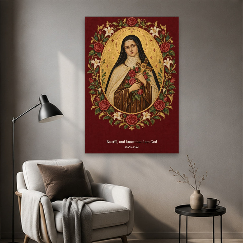 Via Sancta II Canvas Wall Art - Catholic Wall Art, styled in the home