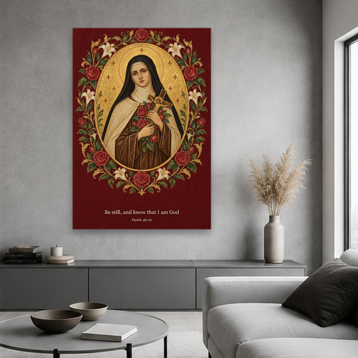 Via Sancta II Canvas Wall Art - Catholic Wall Art, hanging display