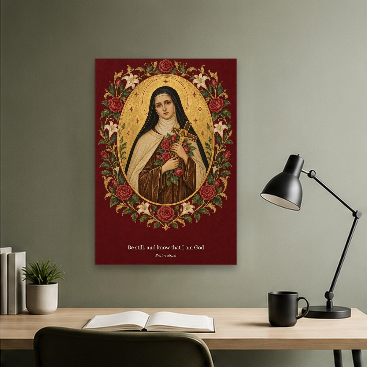 Via Sancta II Canvas Wall Art - Catholic Wall Art, close-up of the print