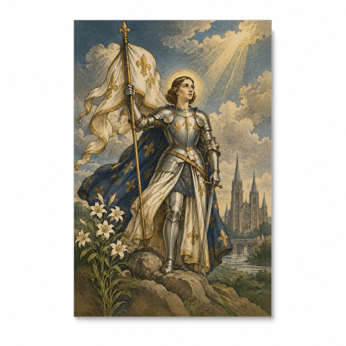 Via Sancta III Canvas Wall Art - Catholic Wall Art, front view