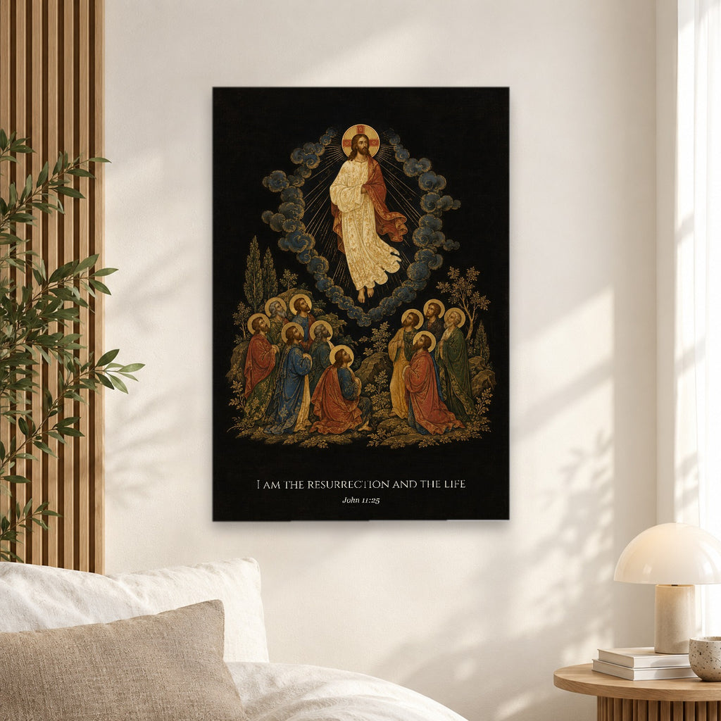Victor Mortis Canvas Wall Art - Catholic Wall Art, alternate angle