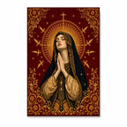Virgin Mary Canvas Wall Art - Catholic Wall Art, front view