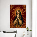 Virgin Mary Canvas Wall Art - Catholic Wall Art, detail view