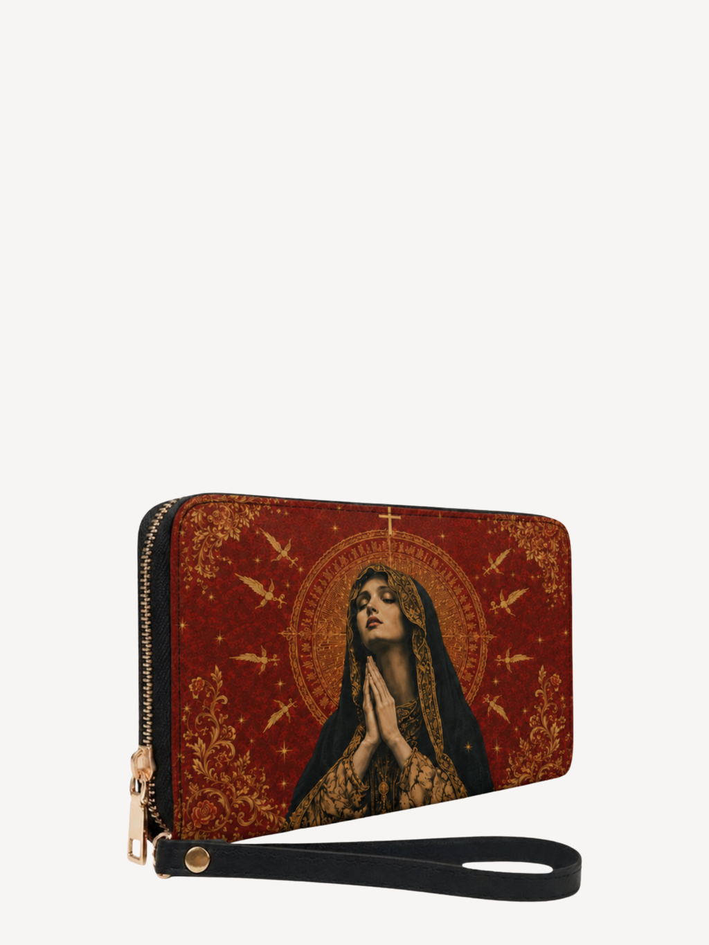 "Virgin Mary" Leather Wallet - Catholic Leather Wallet, View 2