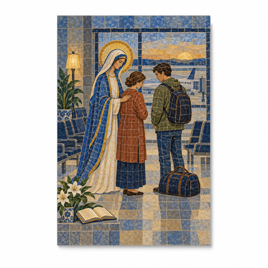 Waiting Up Canvas Wall Art - Catholic Wall Art, front view