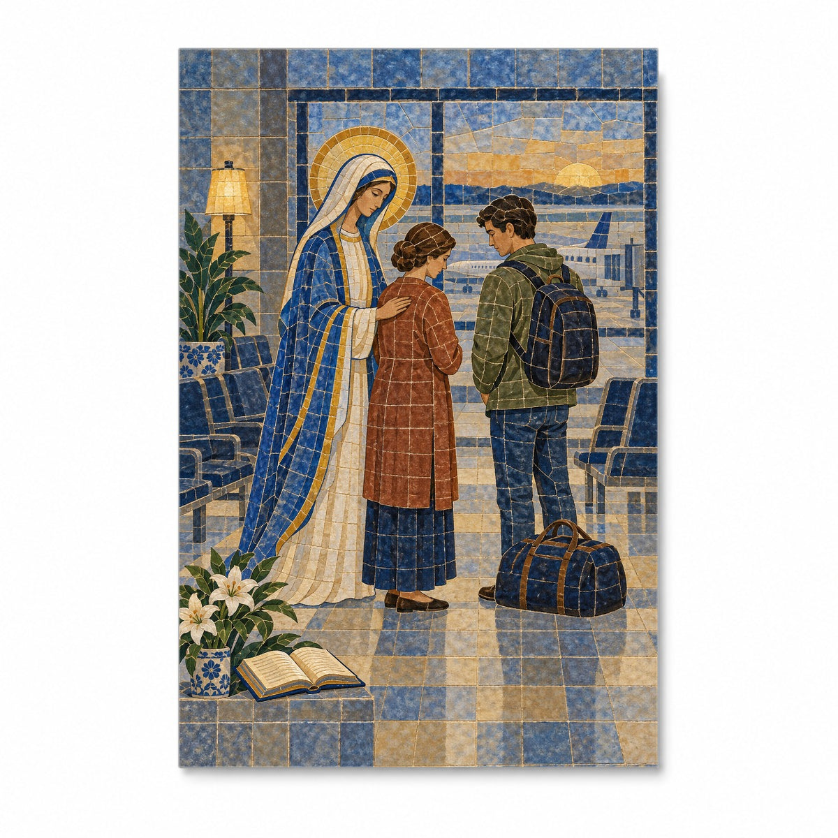 Waiting Up Canvas Wall Art - Catholic Wall Art, front view