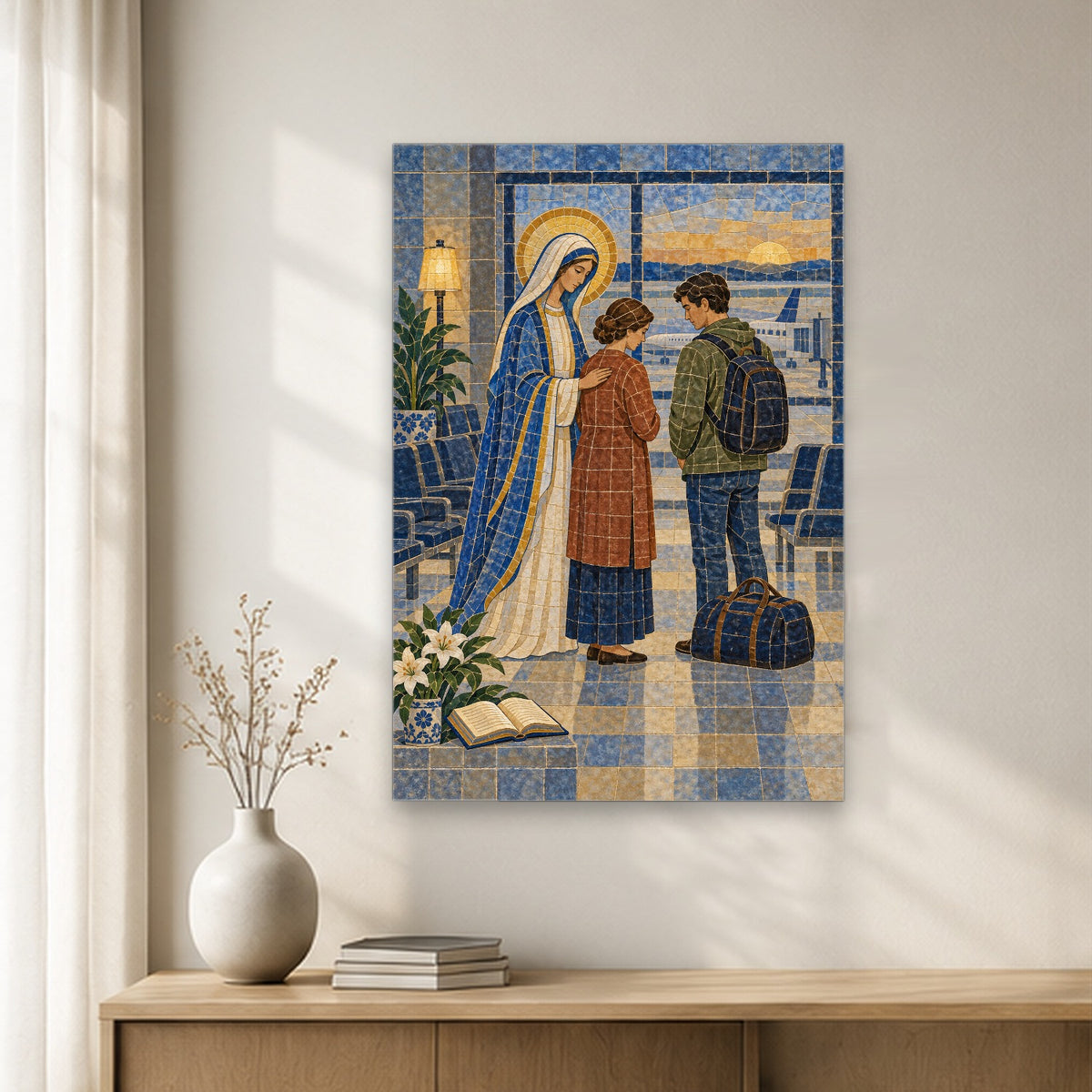 Waiting Up Canvas Wall Art - Catholic Wall Art, gift presentation