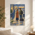 Waiting Up Canvas Wall Art - Catholic Wall Art, alternate angle
