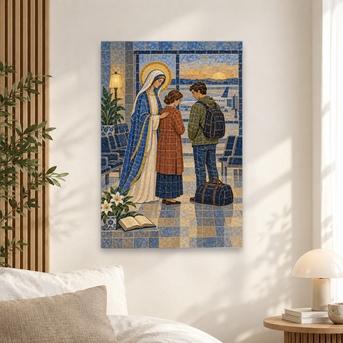 Waiting Up Canvas Wall Art - Catholic Wall Art, alternate angle