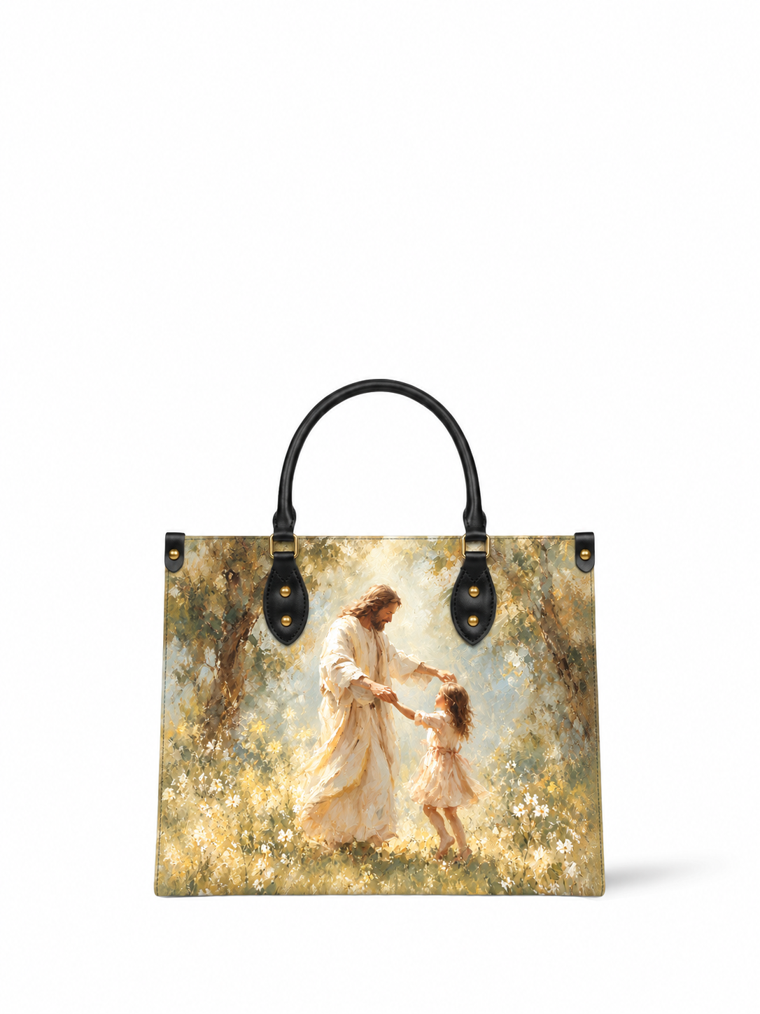 Walk With Me PU Leather Handbag - Christian Handbag, front view