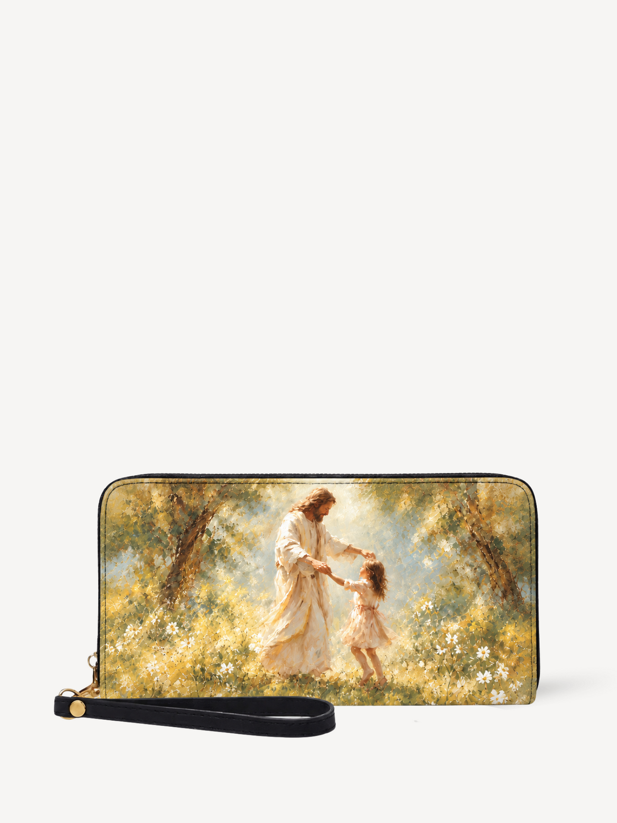 Walk With Me PU Leather Wallet - Christian Wallet, front view