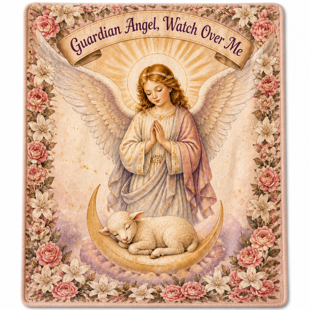 Wings Over The Lamb Fleece Blanket - Christian Blanket, detail view