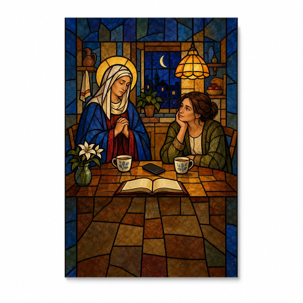 With All Thy Heart Canvas Wall Art - Catholic Wall Art, front view